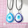 Trendy Blue Eye Necklace Eye Catching Resin Charm Necklace Pendant Necklace
