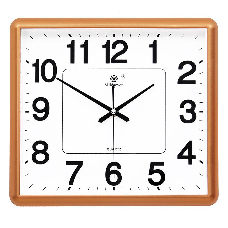 Silent Square Quartz Wall Clock with Perpetual Calendar - Creative, Fashionable Art Design for Living Room