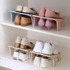 A double-layer storage shoe rack plastic shoe holder cabinet  integrated shoe holder for organizing and storing shoes