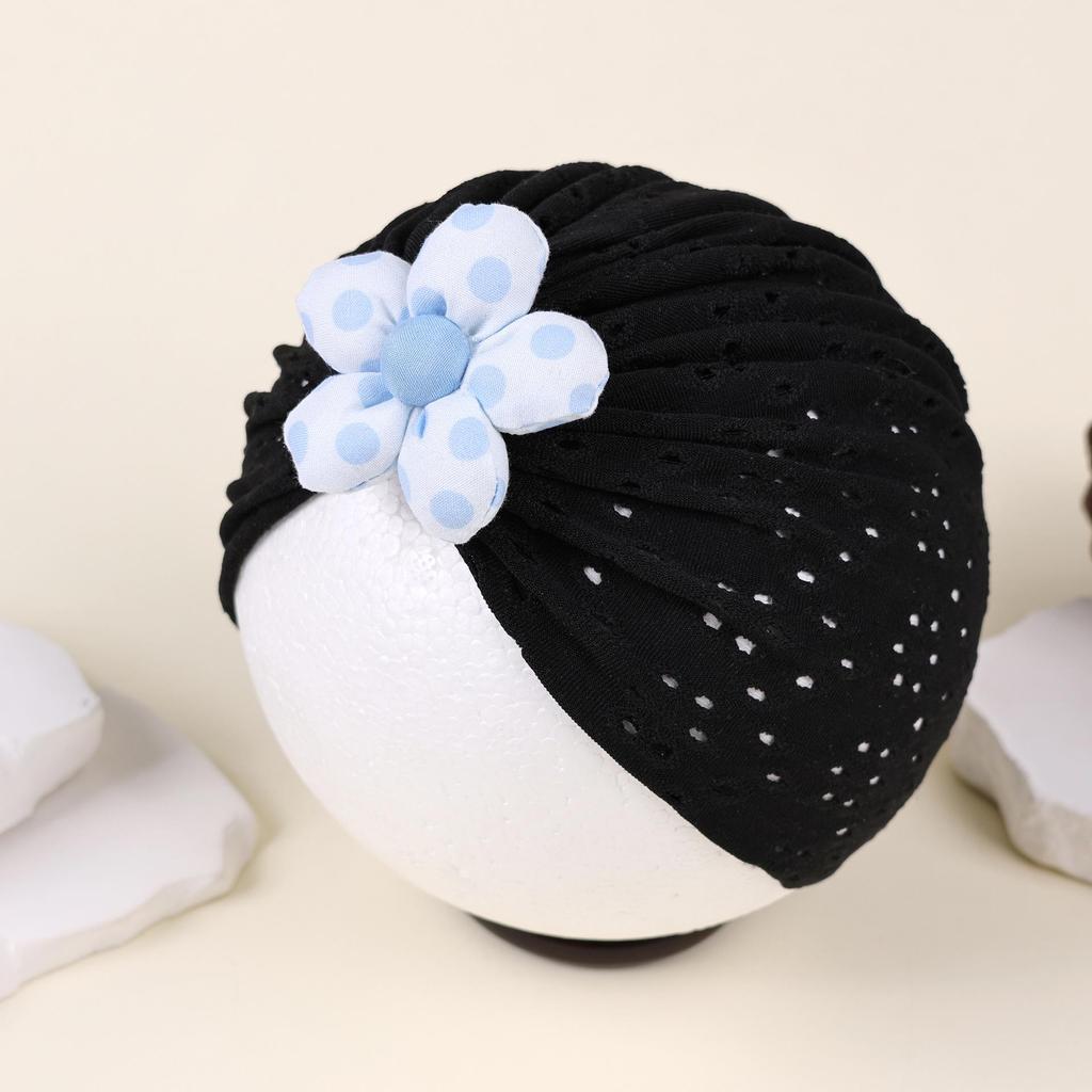 European Baby Breathable Soft Flower Hollow Hat