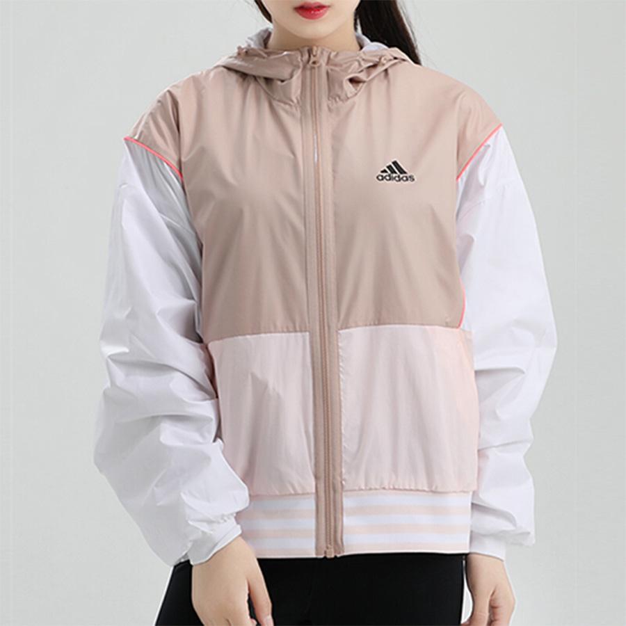 Adidas Neo Must Haves Bloková větrovka s logem Dámské svrchní oblečení Růžová GF0127