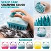 Silicone Scalp Massager Shampoo Brush for Hair Washing and Cleaning with Ergonomic Handle and Soft Flexible Bristles for Scalp Care and Itch Relief
