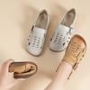 Johnature Flat Heel Soft Soled Sandals Hollow-out Breathable Genuine Leather Retro Hole Women's Shoes