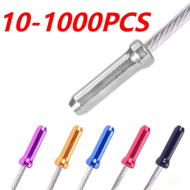 10-1000Pcs Bicycle Line Pipe Tail End Caps Brake Line Derailleur Shift Wire End Caps Tips Mtb Bike Accessories Brake Cable Cap