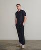 PANICALE Navy Johnny Collar Polo Knit