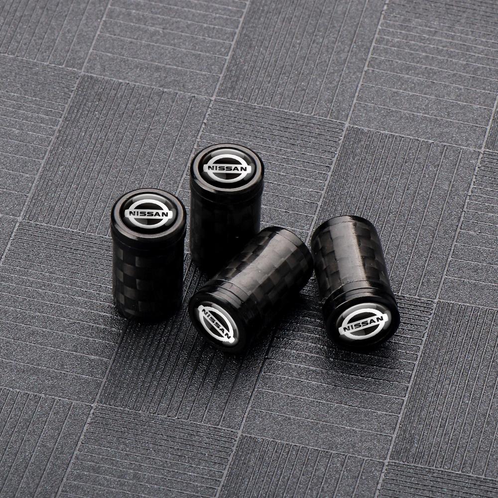 ABP3 4pcs Car Style Wheel Tire Carbon Fiber Metal Valve Cover Tire Dust Cover For Nissan Nismo X-Trail Qashqai Micra Patrol Maxima