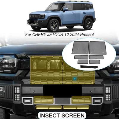 Ochranný kryt vstupu vzduchu do auta odolný proti hmyzu 6ks Síťová vložka do auta Auto Vent Závodní gril Filtr pro CHERY JETOUR T2 2024-2025