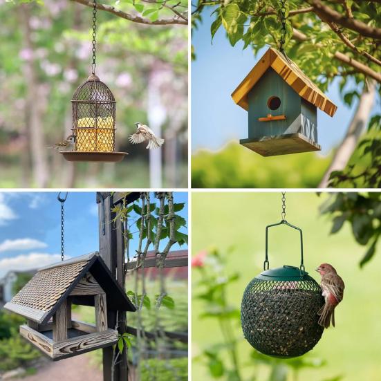 6/12 Pcs Chain for Hanging Plants Metal Chains with S Shape Hooks Adjustable Chain for Hanging Planter Bird Feeder Lantern