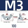Galvanized Wing, Coin, and Hand-Tightened Nuts (M3, M4, M5)