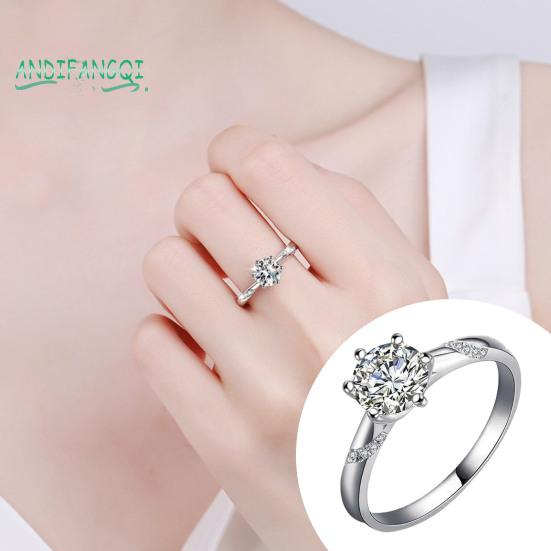 

Обручальное кольцо Женское кольцо с кубическим цирконием 3 карата - обручальное кольцо на палец, полированный сплав с гальваническим покрытием, роскошное женское кольцо Kuckle