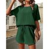 BITCED Women's Fashion Casual Short Sleeve O-Neck Pants Suits