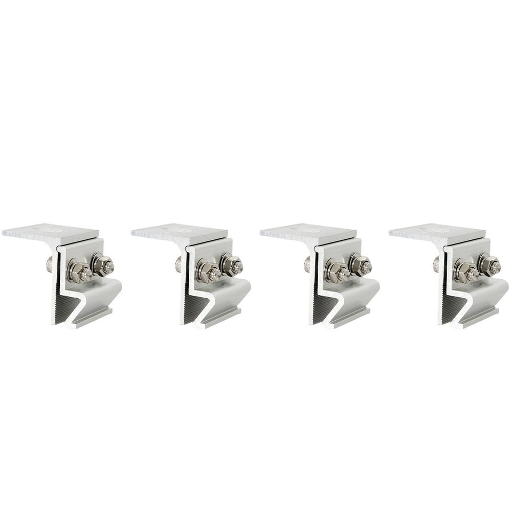 Fold Clamp 1/4 inch Aluminum Alloy for Standing Seam Solar Mounting Applications on Roof Structures PV Panel Compatible