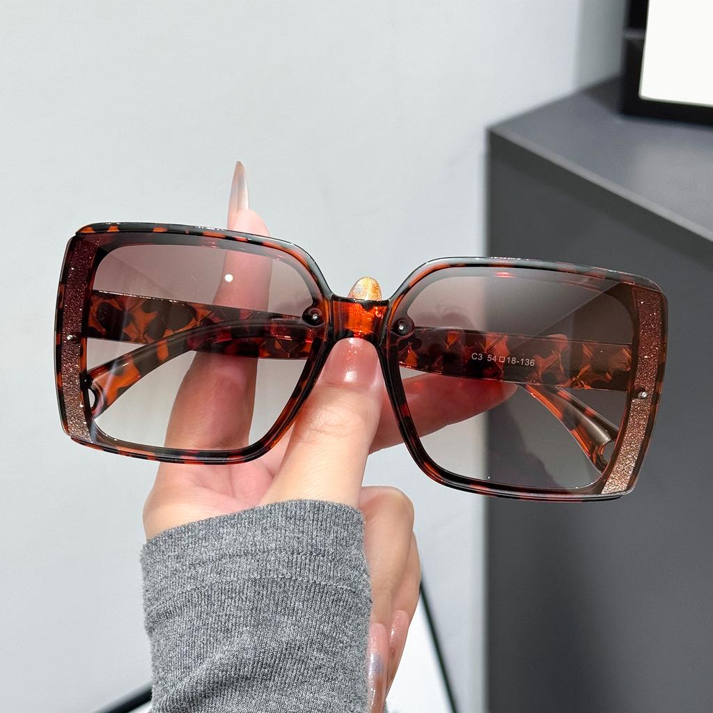 1Pc Fashionable Women's Oversized Square Sunglasses Men's Luxury Brand Gradient Sunglasses Women's Shades Uv400
