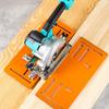 Multipurpose Cutting Guide Base Plate With Adjustable Height Angle Setting And Nonslip Surfaces For Woodworking