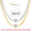 2025 High Quality Clavicle Blade Chains Dropshipping Women Gold Silver Color Stainless Steel 35+5cm Snake Choker Necklace Chain