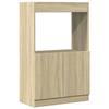 VidaXL Buffet haut chêne sonoma 63x33x100 cm bois d'ingénierie, armoire à livres, armoire à livres moderne, étagère à livres 855099