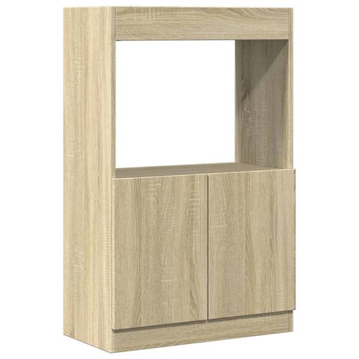 VidaXL Buffet haut chêne sonoma 63x33x100 cm bois d'ingénierie, armoire à livres, armoire à livres moderne, étagère à livres 855099
