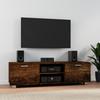 342626 vidaXL TV Stand Smoked Oak 140x40.5x35 Cm Engineered Wood