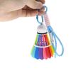 Printed Badminton Keychain Polylactic Acid Ornament Colorful Portable Decoration for Daily Use by Sports Admirers