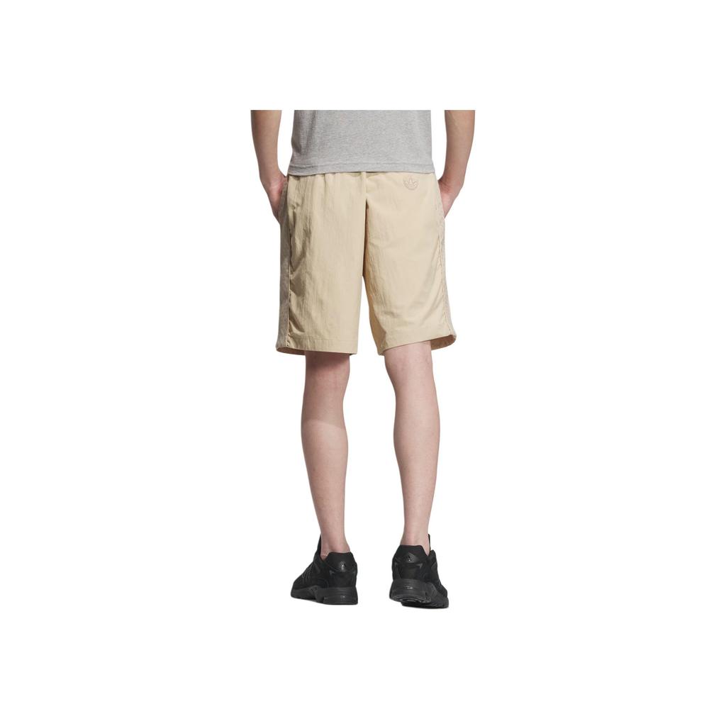 Adidas Solid Color Woven Loose Mid-Waist Drawstring Casual Shorts Men Shorts Light-Brown JN7132
