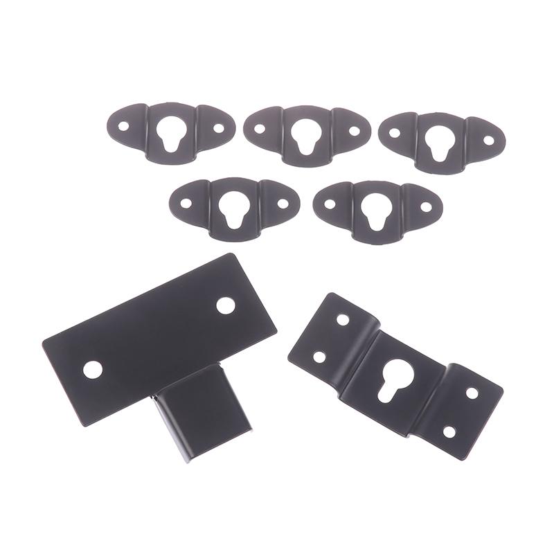 Metal Speaker Brackets Stand Black Wall Mount Iron Hook Hanger Plate For Speaker Surround Sound Bracket Easy To Install