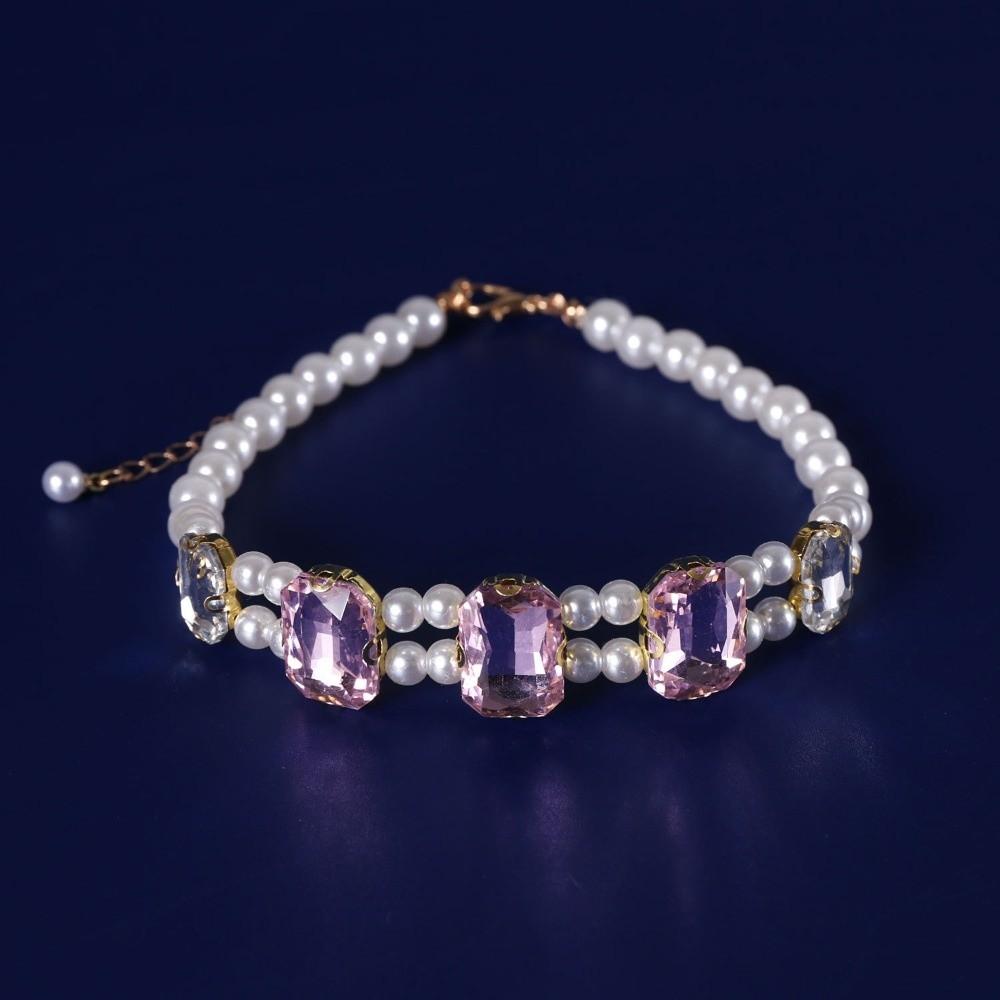 Double Layer Pet Pearl Collar Adjustable Luxury Pet Jewelry Ragdoll Cat
