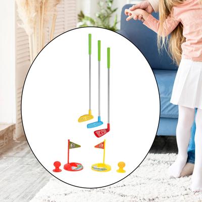 Kids Golf Set Toy Practice 2 Hole Boys Girls Balls Flags Sports Toys