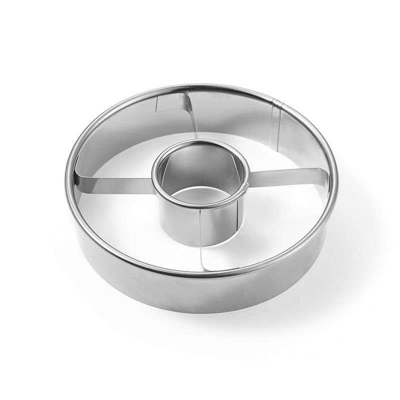 

1 шт. Круглая форма для специальной резки пончиков из нержавеющей стали для домашней выпечки, муссовое кольцо, форма для печенья с проволокой, пресс для теста 1pc