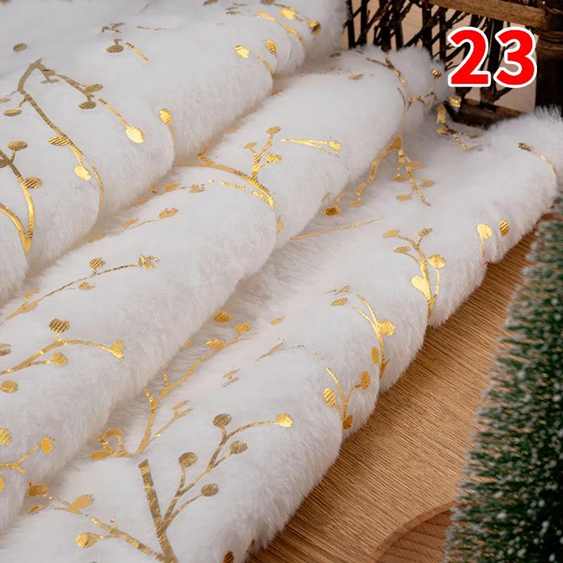 160X50Cm Pv Velvet Gilded Snowflake Velvet Fabric for Christmas Decoration Pillow Cover Women's Hoodie Handmade Diy Sewing Cloth