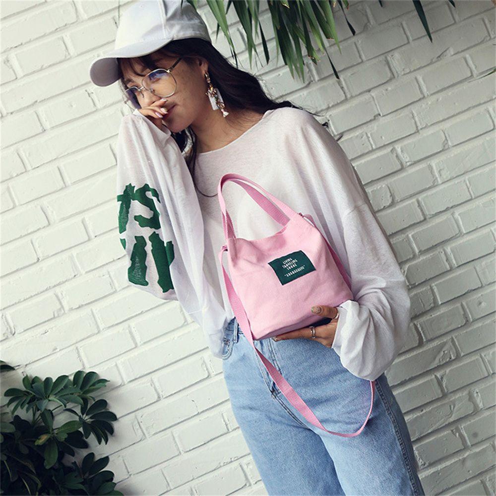 Bag For Ladies School Bag Canvas Crossbody Bag Tote Handbags Shopping Bag Letter Shoulder Bag