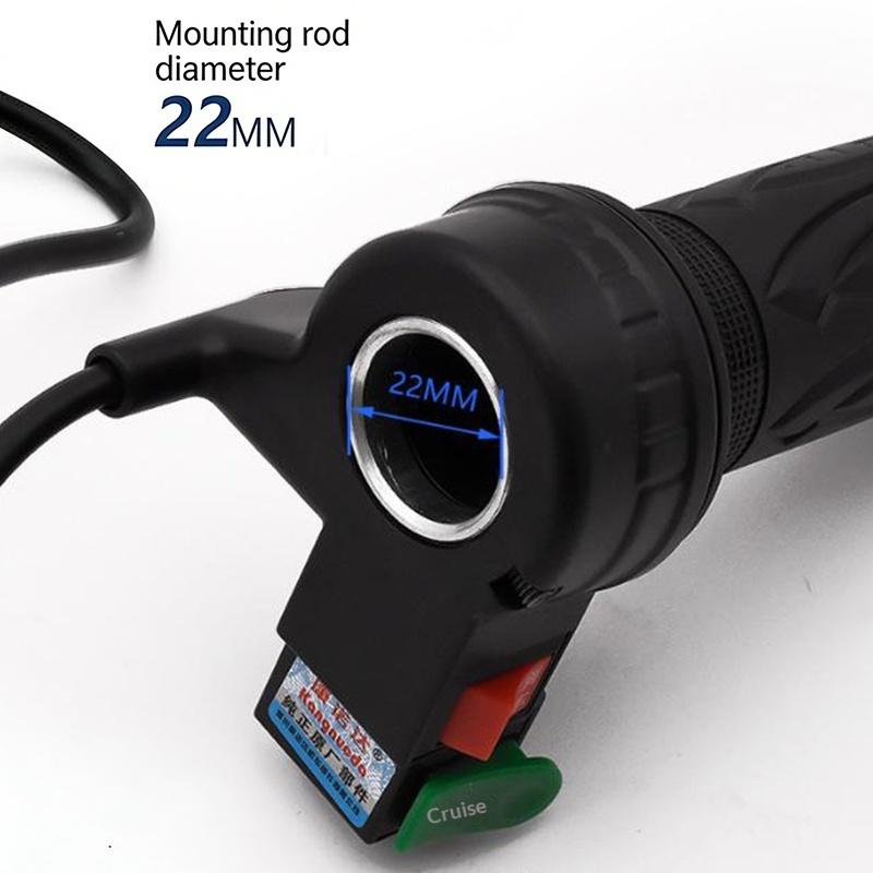 Rączka gazu 48V 135mm Chwytak prędkości z tempomatem i biegiem wstecznym Trzybiegowy do hulajnogi elektrycznej Rower Część zamienna Pasuje do 22mm