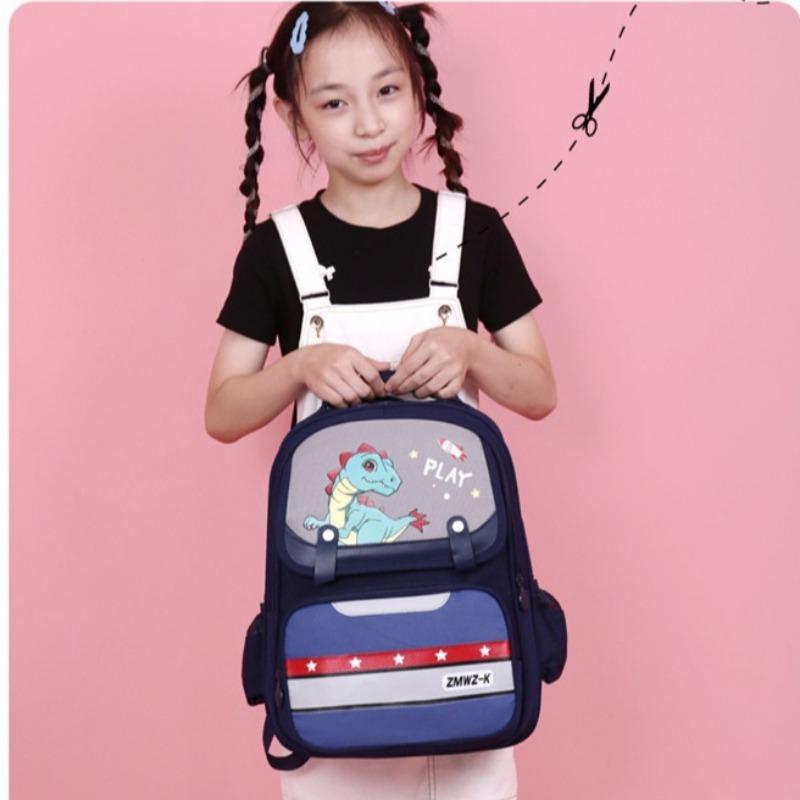 Elementary school bags Boys and girls cartoon breathable backpack 123rd to 6th grade spine protection burden reduction children's backpack