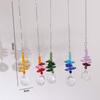 5Pcs Colorful Crystal Wind Chime Rotating Sun Catcher Light Collection Pendant  Blessing