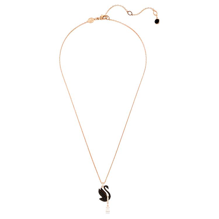 Swarovski Swan Black Swan Necklace Women Necklace Rose-Gold 5678045