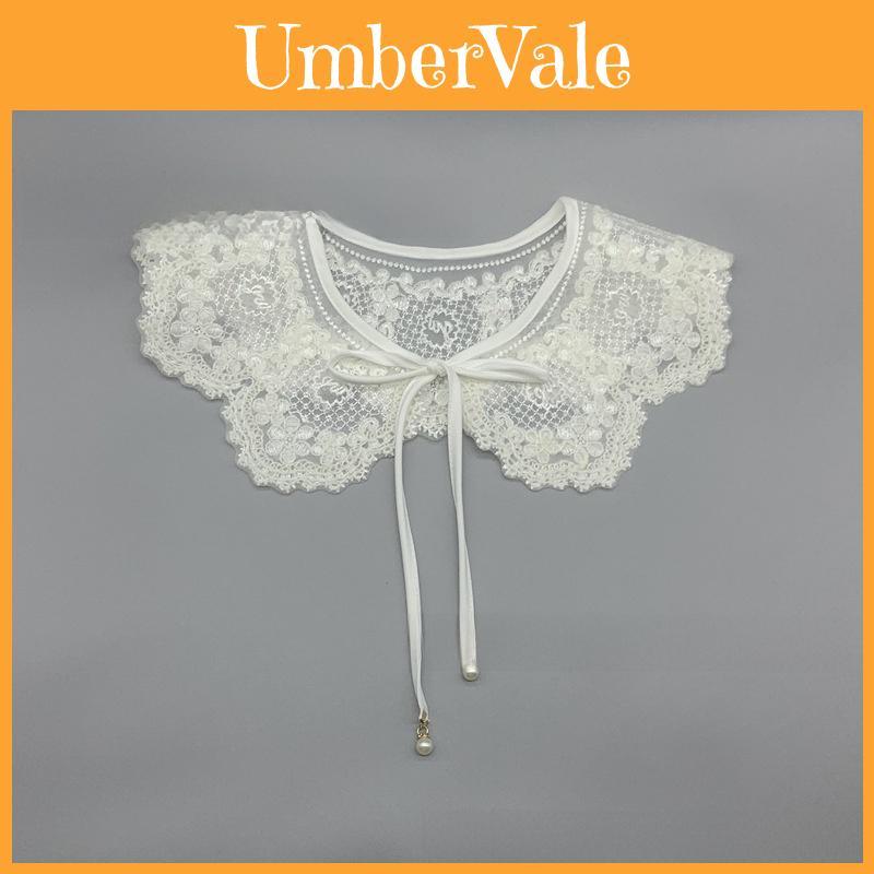 Wool Winter Coat Collar With Embroidered Floral Design For Adults Fashion Accessory