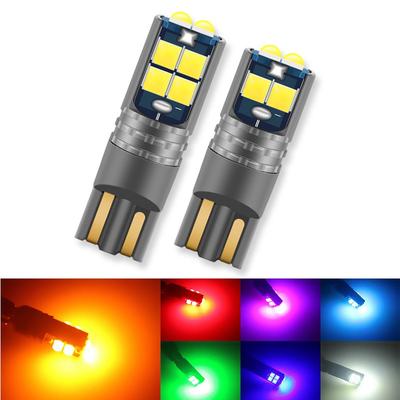 For 2pcs W5W T10 LED Bulbs Canbus For Car Parking Lights Interior Light 3030 Chips Turn Signal License Plate Light Clearance Lights