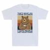 Bear That's What Do Drink Bourbon Hate People Know Things Vintage Men's Shirt Unisex T-Shirt
