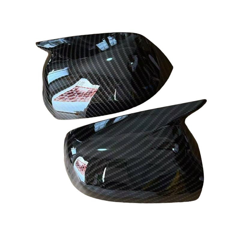 Car Decoration Door Mirror Cover For Ford Focus MK2 2005-2008 Carbon Fiber Glossy Black Car Rearview Accessories Styling