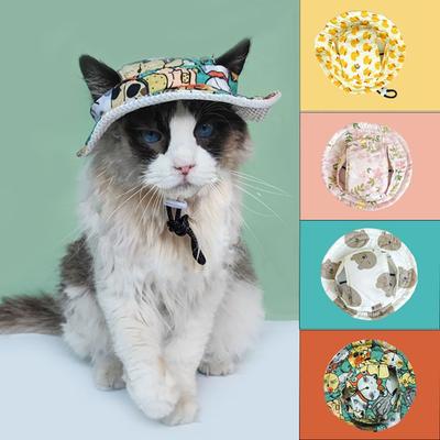 Breathable Pet Sun Hat Cat Dog Pet Fisherman Hat High-quality Dog Sunshade Hats