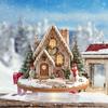 Winter Snowman Table Centerpieces Acrylic Christmas Decor, Gingerbread House Tree Ornaments, Holiday Home Decorations Waterproof Desktop for