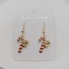 Christmas Tree Wreath Crutch Gift Box Santa Claus Snowman Deer Earrings Ladies Long Tassel Circle Accessories Creative Gifts