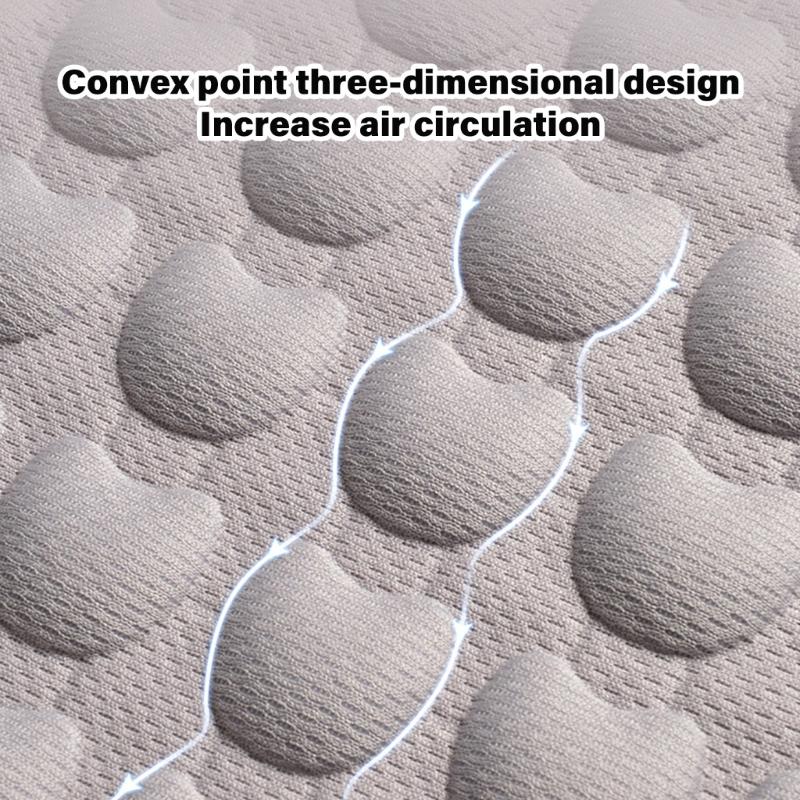 Ventilated Breathable Ice Cooling Car Seat Pad With Mesh And Spinal Support For Hot Weather Comfort Extended Driving