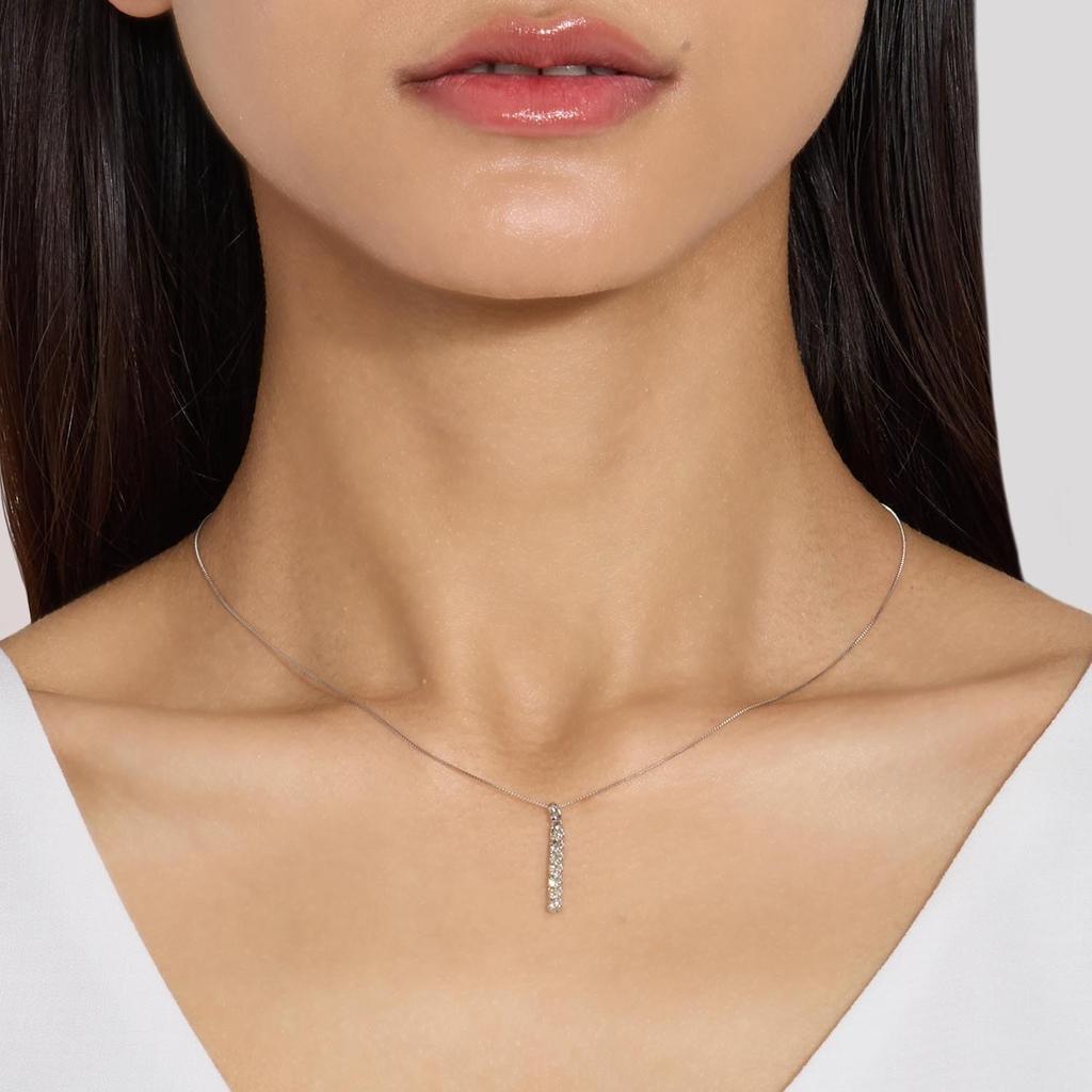 Lara Christie Diamond Necklace, Pt900 Platinum Line, 0.3ct Diamond, Lpi51-0019-pt