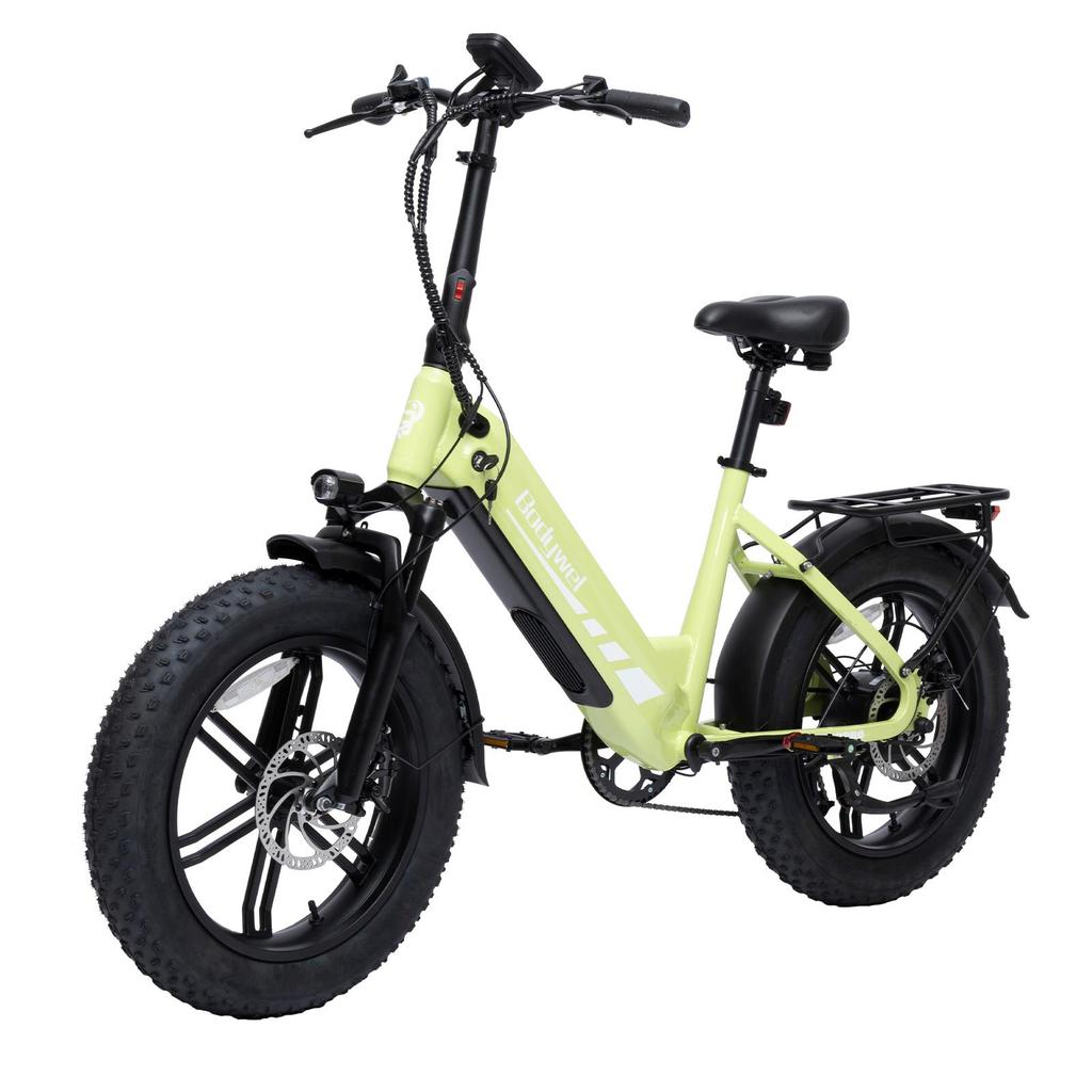 Bodywel F20PRO 20 Inch All Terrain Snow Electric Bicycle 500W Brushless Motor 48V18Ah Battery Outdoor E-Bike With 130 Kilometer Ultra Long Range