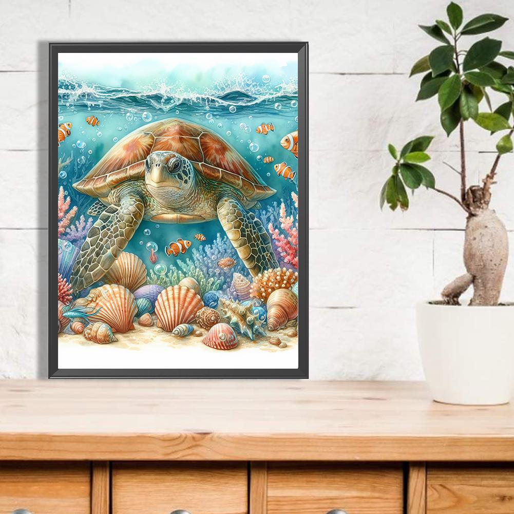 5D DIY Full Square Drill Diamond Painting Sea Turtle Kit Home Decor Art