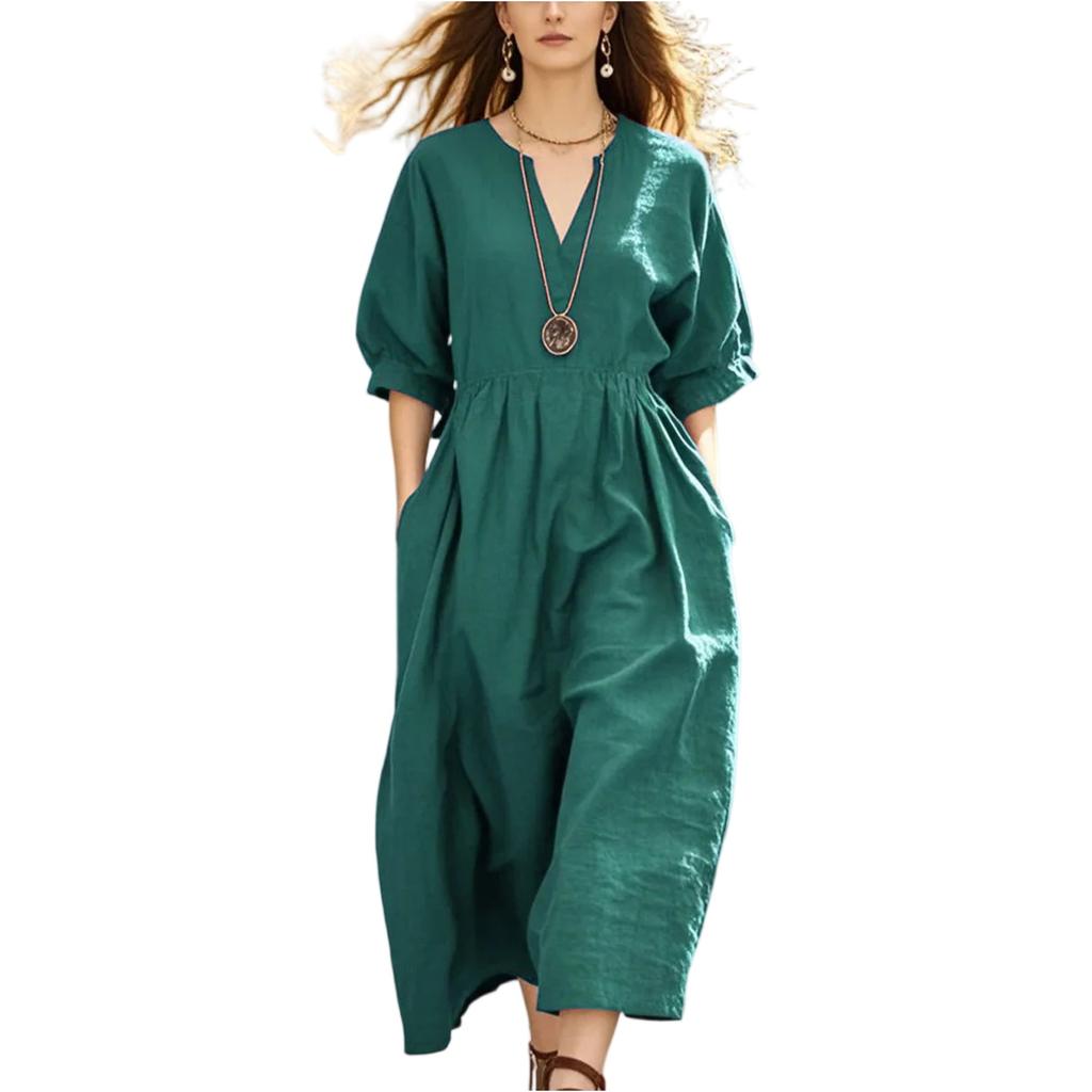 Modisches, lässiges Damenkleid in verschiedenen Farben