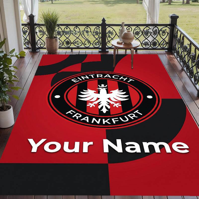 Custom Text Printed Rug Eintracht Frankfurt Non Slip Floor Carpet For Home Room Decor