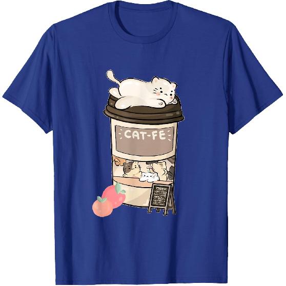 Süßes Katzencafé, Kawaii Katzenkaffee, Anime Neko Kitty, Katzen Wortspiele T-Shirt