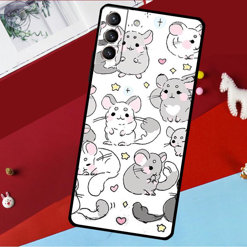 Cute Cartoon Chinchilla Funda For Samsung Galaxy S26 S25 S24 S21 S22 S20 Ultra S9 S10 Plus S23 FE S25 FE Phone Case