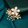 1PC Gold Handmade Pearl Flower Hairpin Women Photo Styling Banquet Party Hair Accessories